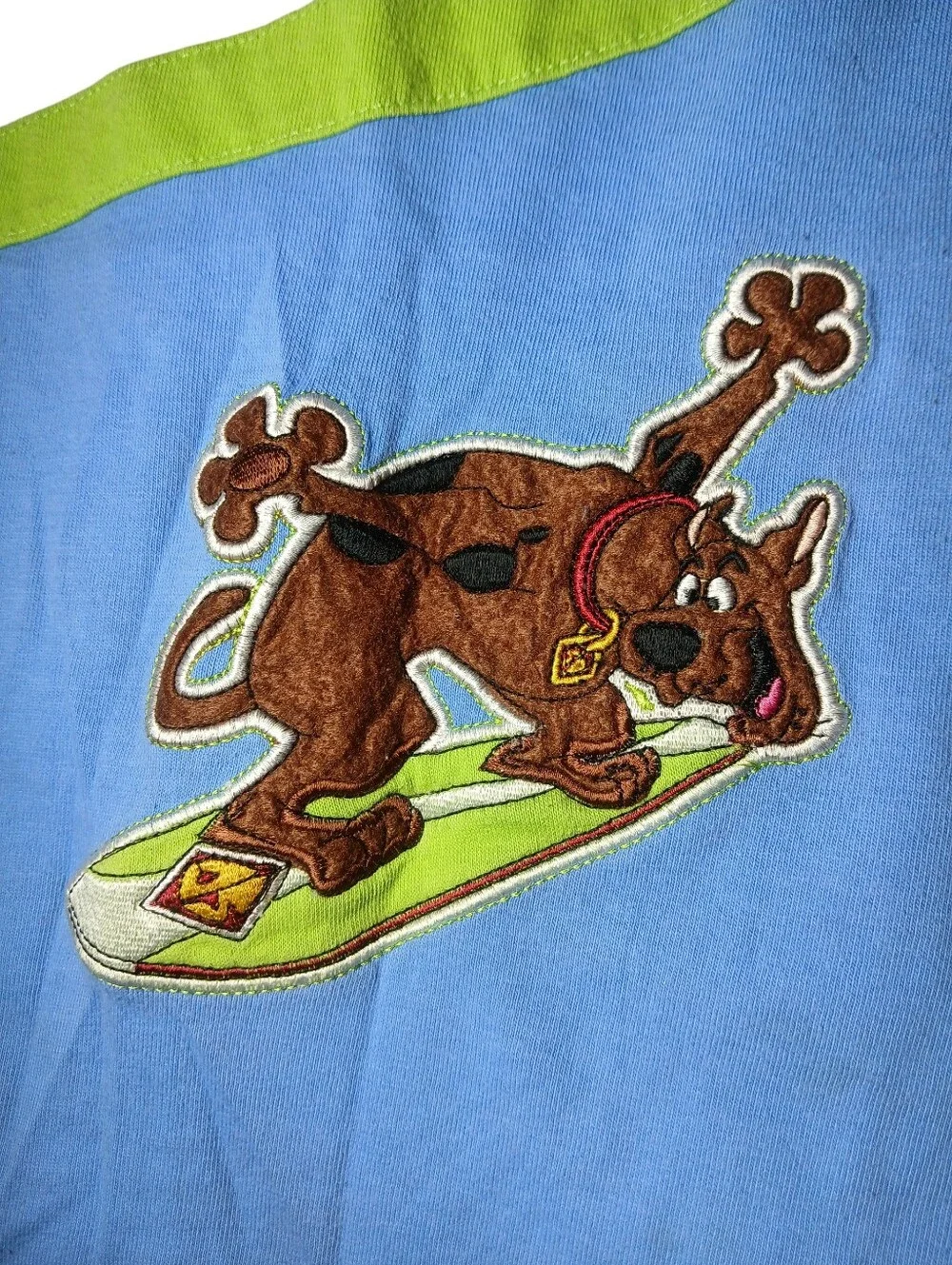 Vintage Scooby-Doo Blue Boys Embroidered Tank Top Shirt Size 6